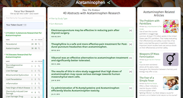 Acetaminophen Research Dashboard